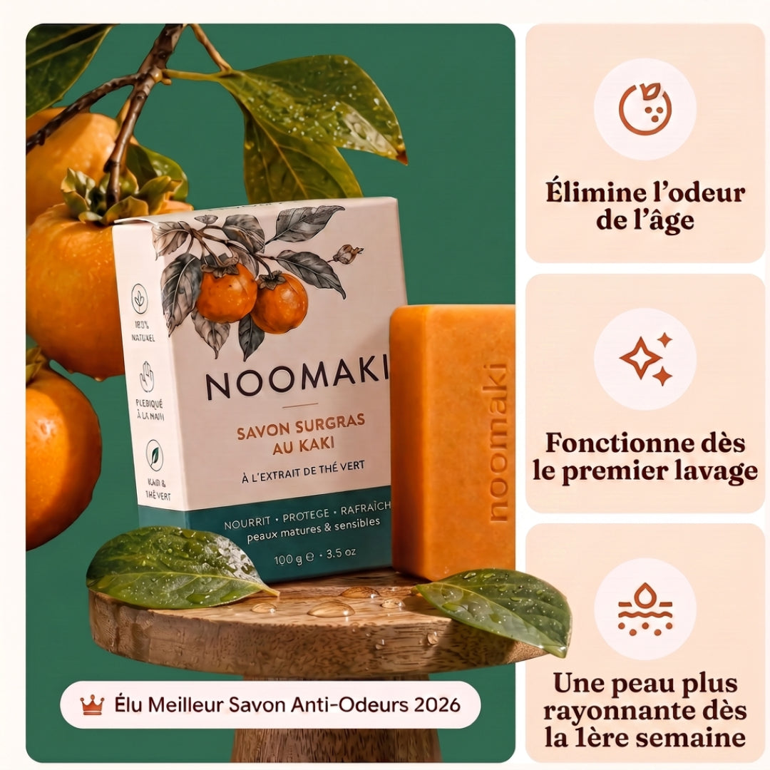 Noomaki - Savon au kaki anti-odeur d'age